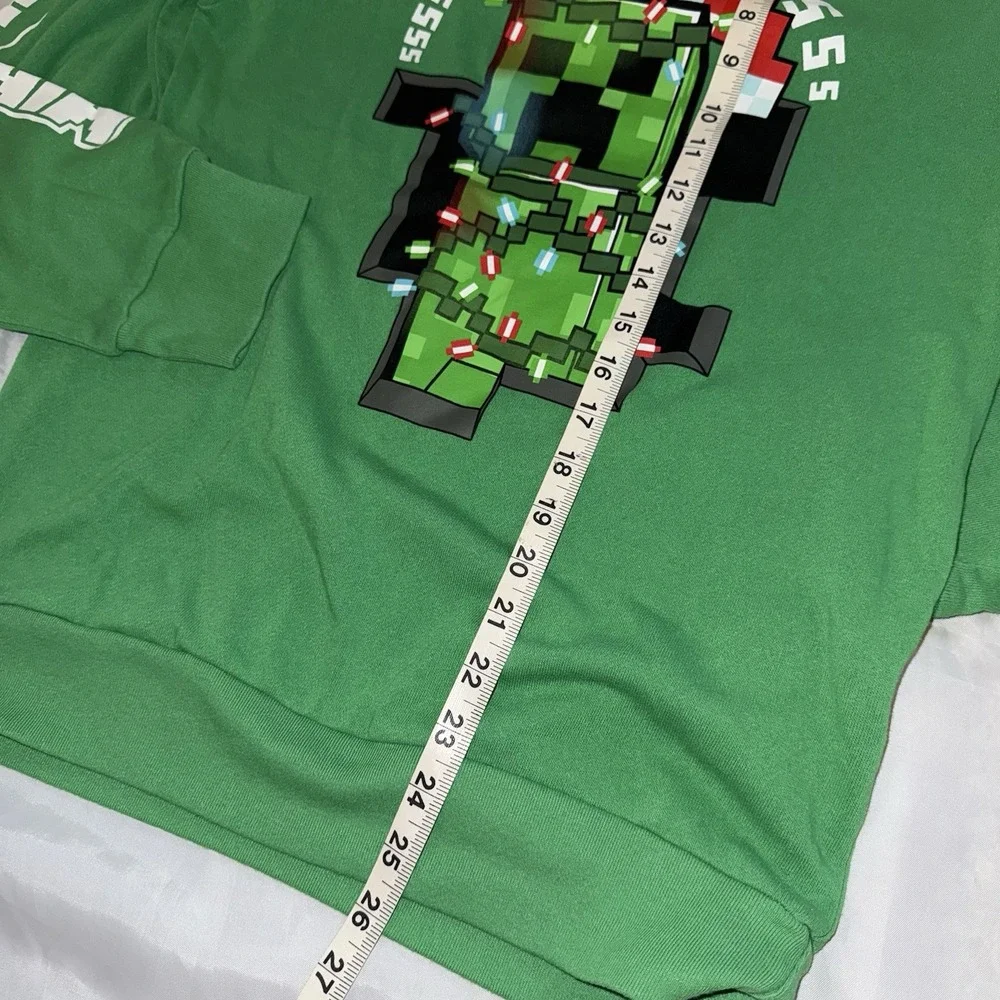 Minecraft Christmas‎ Green Sweatshirt Boys XL
